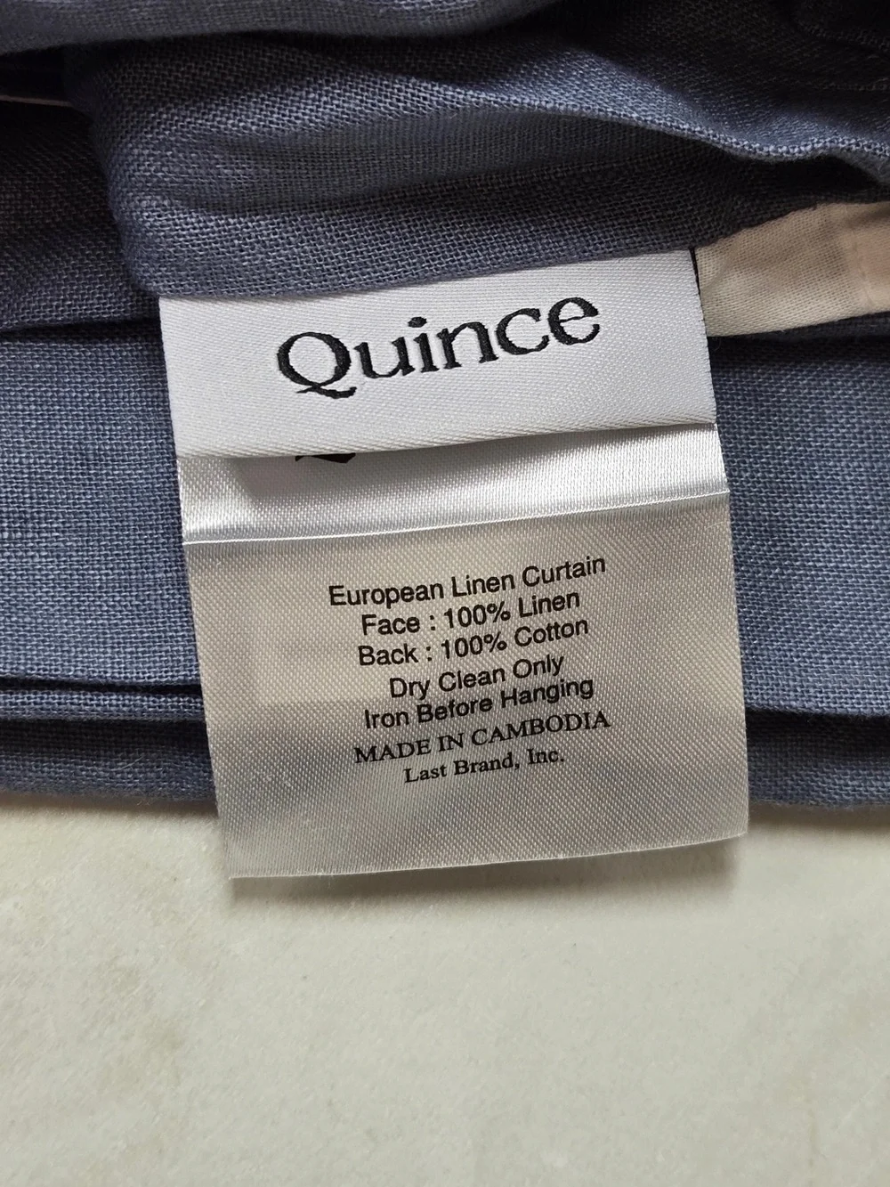 NWT QUINCE Set Of 2 48x84 European Linen Curtains Chambray 9100